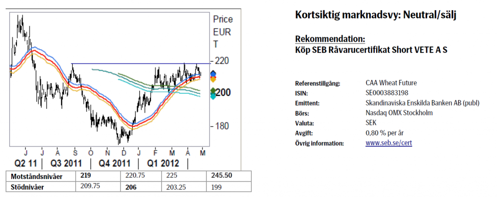 Analys - Köp SEB Certifikat Short VETE A S