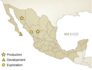 Argonaut Gold - Map of resources in Mexico