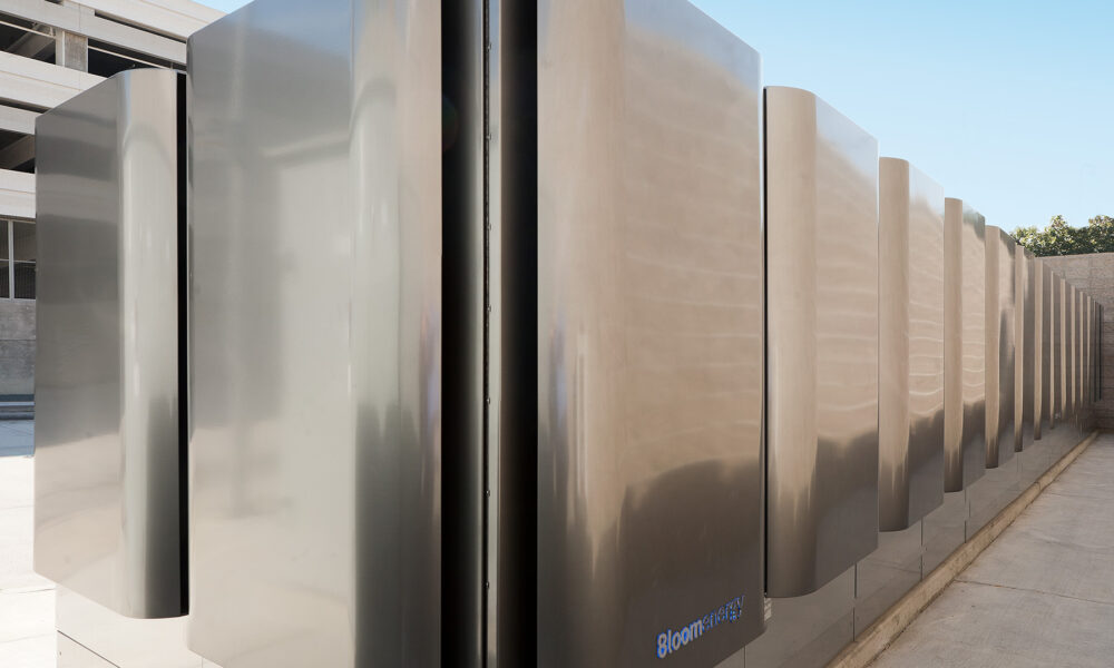 Installation av Bloom Energys bränsleceller vid ett kontor