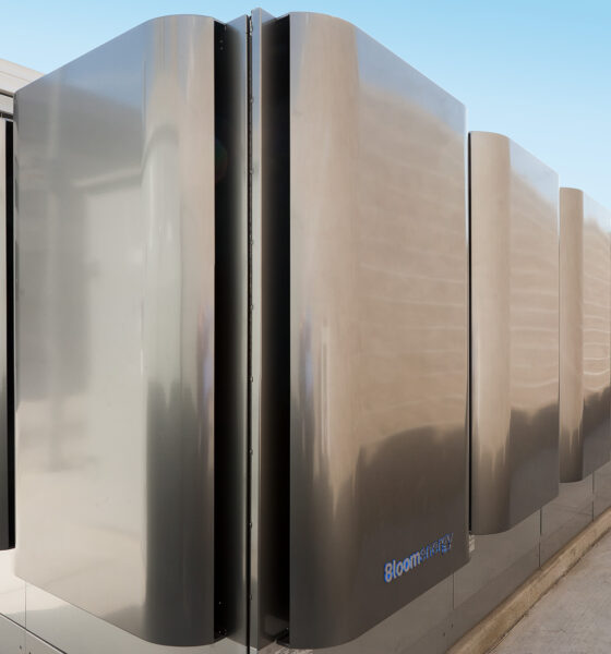 Installation av Bloom Energys bränsleceller vid ett kontor