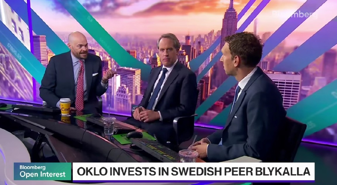 VD för Blykalla och VD för Oklo blir intervjuade på Bloomberg TV