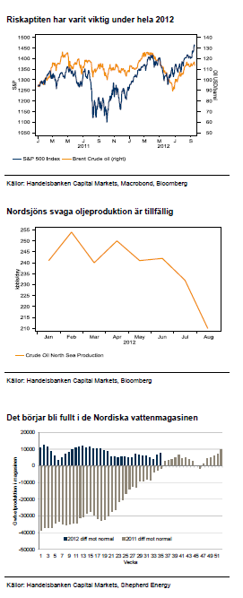 Diagram över energi, olja och riskaptit