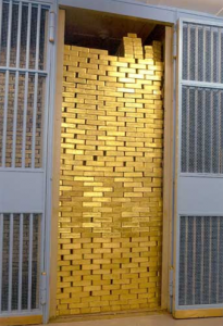 Gold vault with bars