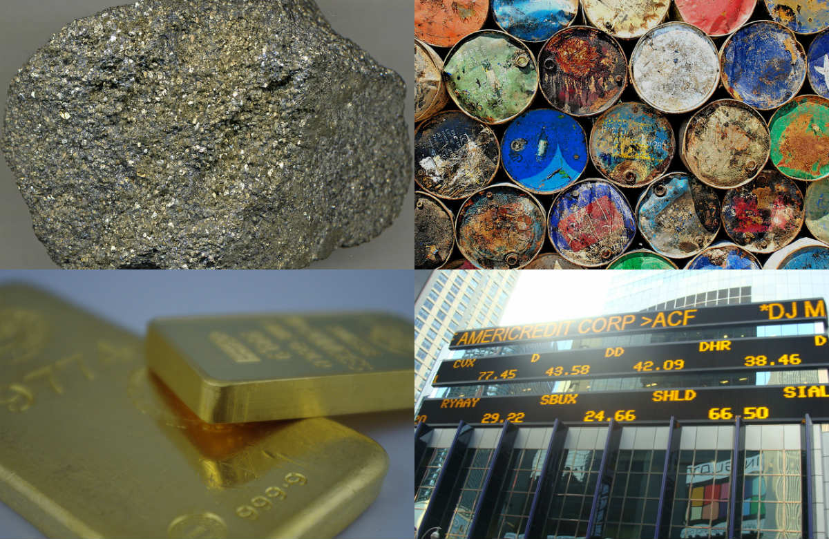 Guld, olja, zink och råvaror