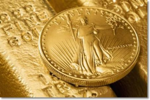 Guldmynt på guldtacka - Bra för att investera