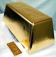 Världens största guldtacka på 250 kg gjord av Mitsubishi Materials Corporation