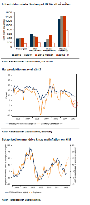 Diagram över infrastruktur, elproduktion och sojapriset