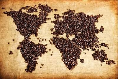 Global karta av kaffe