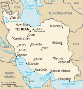 Karta över Iran