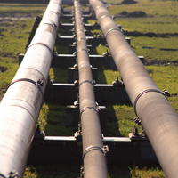 Naturgas exporteras via pipeline från Ryssland