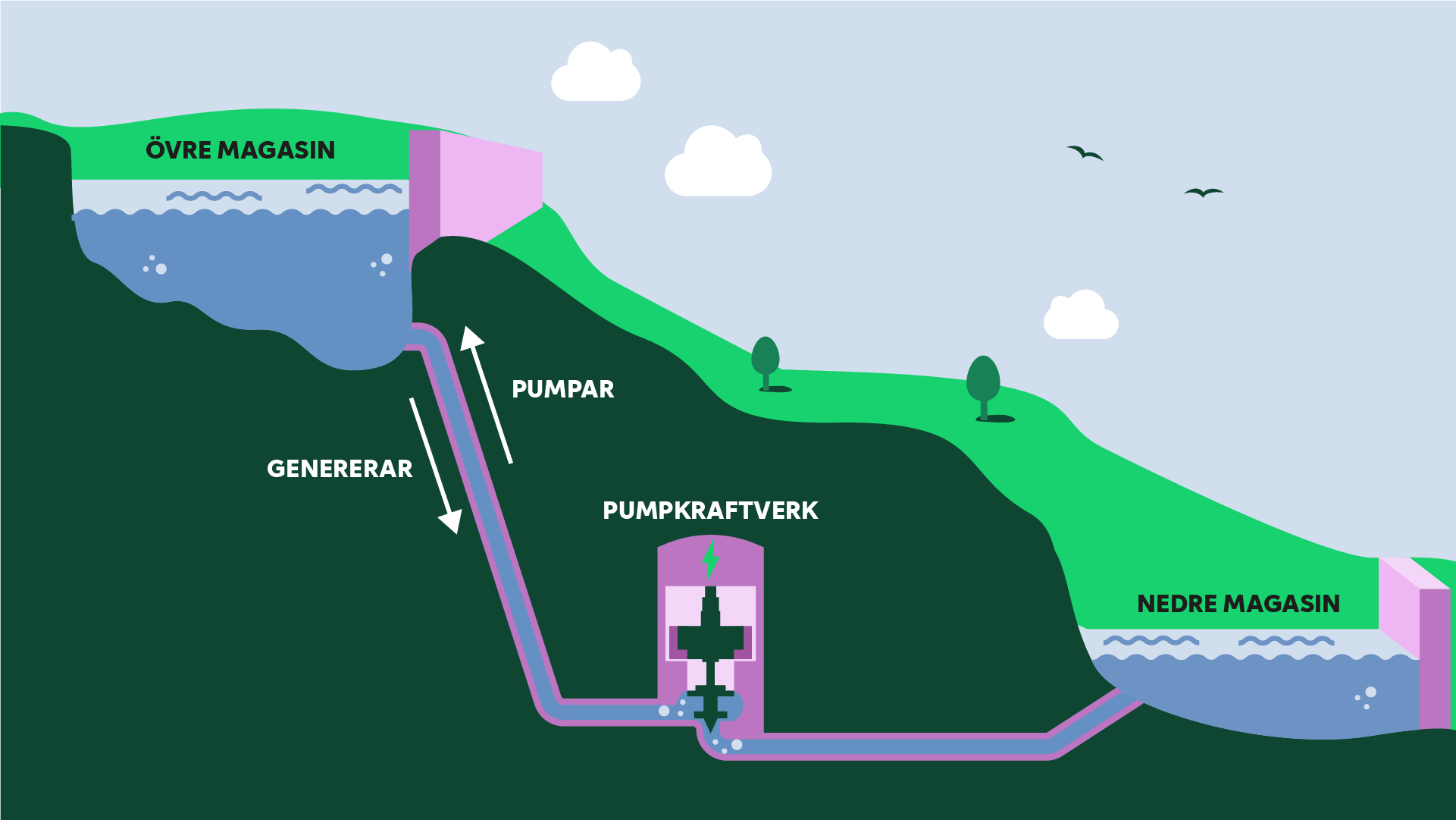 Visualisering av pumpkraft,