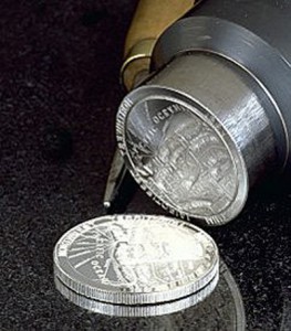 Silver bullion-mynt från US Mint