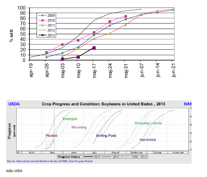 Sådd- och odlings-rapport för sojabönor