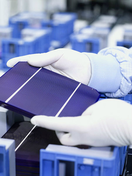 Tillverkning av solceller för energiproduktion