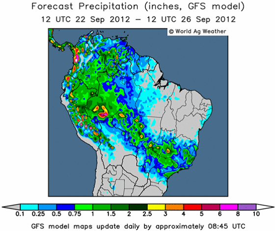 Väderprognoser för Brasilien