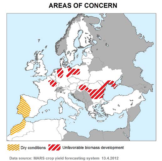 Vete-karta - Areas of concern