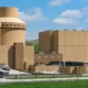 Rendering på kärnkraftverk AP1000 från Westinghouse