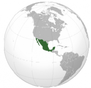 World globe - Mexico